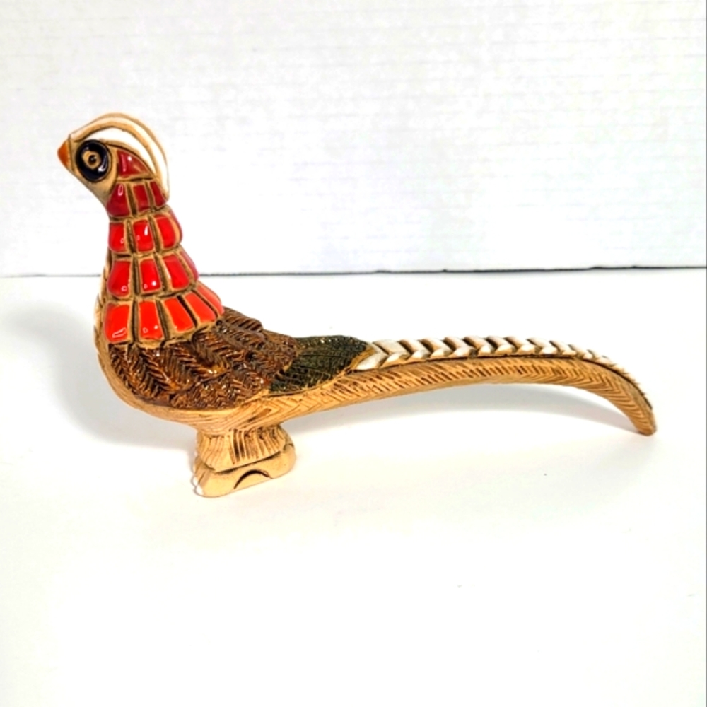 Vtg Artesania Rinconada Animal Sculpture Series Pheasant Bird Statuette Uruguay